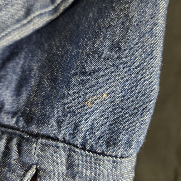 BLAIR  Denim Spring Theme Button up Shirt with Patchwork Embroidery Size Large - Picture 13 of 16